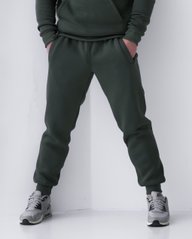 Зимние мужские спортивные штаны темно-зеленого цвета модель 4w3-темно-зелені