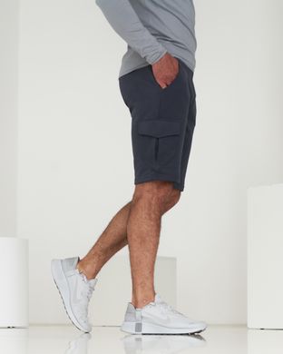 Чоловічі спортивні шорти фуме кольору з накладним карманом 8 модель
