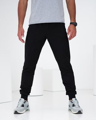 Зимові чоловічі спортивні штани чорного кольору  модель  61w3-чорний