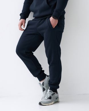 Зимние мужские спортивные штаны синего цвета модель 4w3-темно-синій