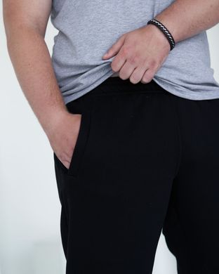 Зимние мужские спортивные штаны черного цвета модель № 44w3-черный