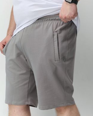 Мужские спортивные шорты светло-серого цвета 4т2 модель, серый