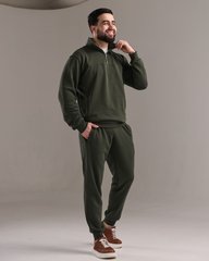 Костюм zip чоловічий без утеплення  темно-зеленого кольору,  модель 44т3-darkgreen