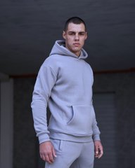Зимняя мужская спортивная худи серого цвета модель № 36w3-св-графит