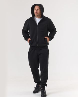 Костюм на замку hood sport чоловічий зимовий чорного кольору, модель 34w3-N-black, розмір L