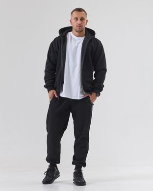 Костюм на замку hood sport чоловічий зимовий чорного кольору, модель 34w3-N-black, розмір L