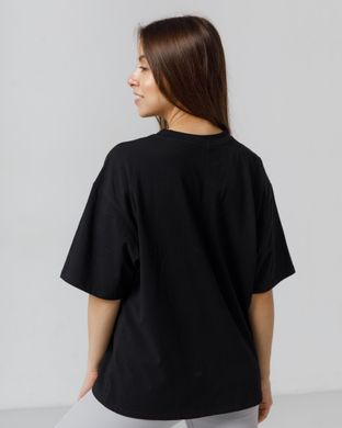 Жіноча футболка оверсайз чорного кольору  модель t-shirt23_W_black
