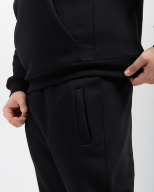 Костюм з худі hood чоловічий зимовий чорного кольору,  модель 344w3-black