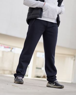 Зимові чоловічі спортивні штани-батали синього кольору  модель №1