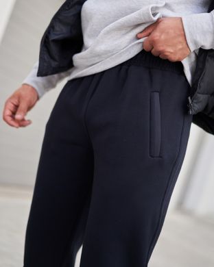 Зимние мужские спортивные штаны-баталы синего цвета модель №1