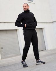 Зимний мужской спортивный костюм черного цвета модель №3344
