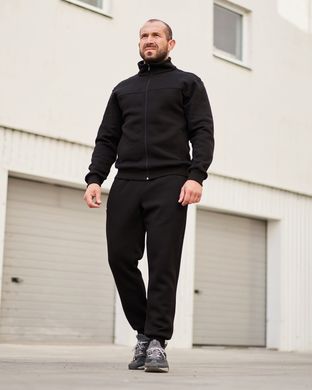Зимний мужской спортивный костюм черного цвета модель №3344