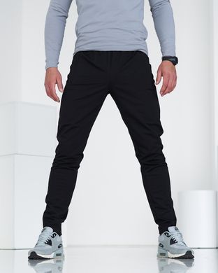 Тонкі чоловічі спортивні штани чорного кольору  модель 6pants_black