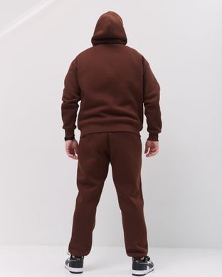 Костюм з худі hood чоловічий зимовий коричневого кольору,  модель 344w3-brown